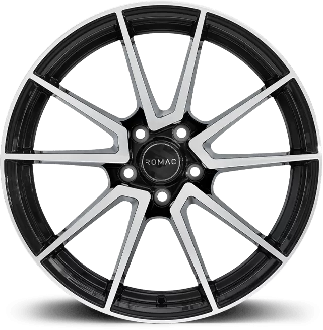 19" (5x114.3) ROMAC Air in a Gloss Black / Polished Finish (Set of 4)