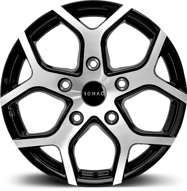 16" (5x120) ROMAC Cobra in a Gloss Black / Polished Finish (Set of 4)