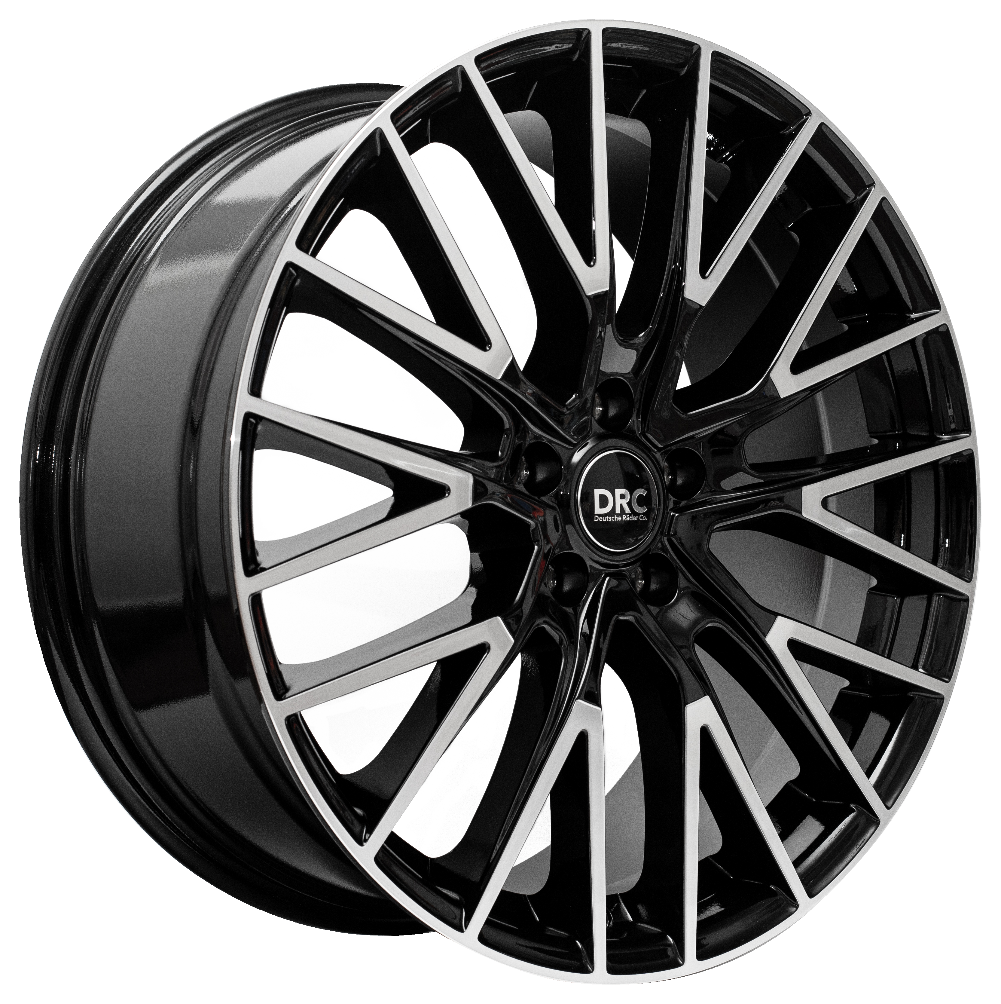 20" (5x112) DRC Cyclone in a Gloss Black / Polished Finish (Set of 4)