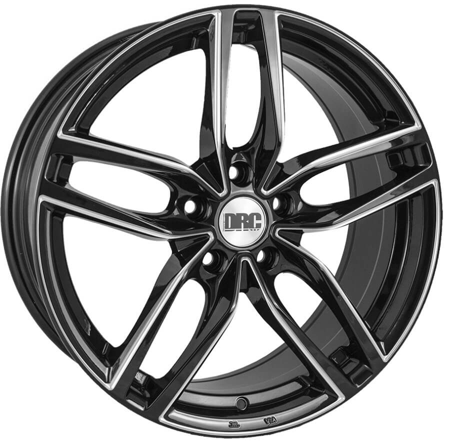 17" (5x108) DRC DRS in a Gloss Black / Polished Finish (Set of 4)