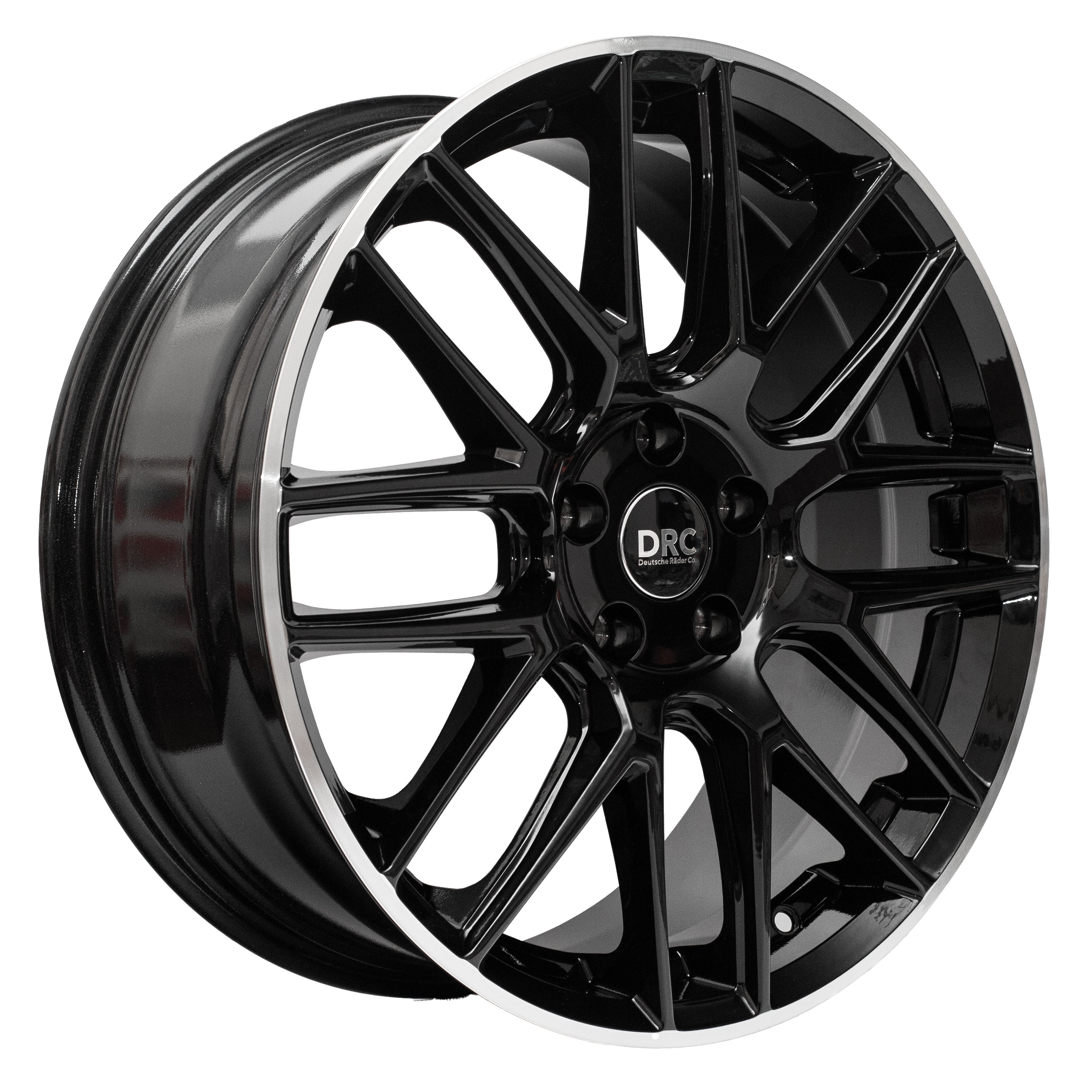 18" (5x112) DRC Dynamo in a Gloss Black / Polished Rim Finish (Set of 4)