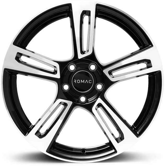 17" (5x108) ROMAC Edge in a Gloss Black / Polished Finish (Set of 4)