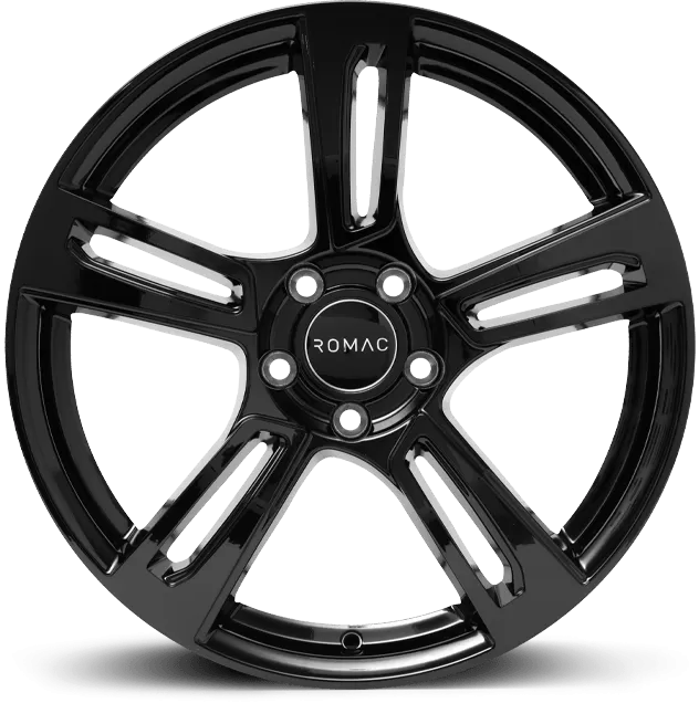 16" (5x108) ROMAC Edge in a Gloss Black Finish (Set of 4)
