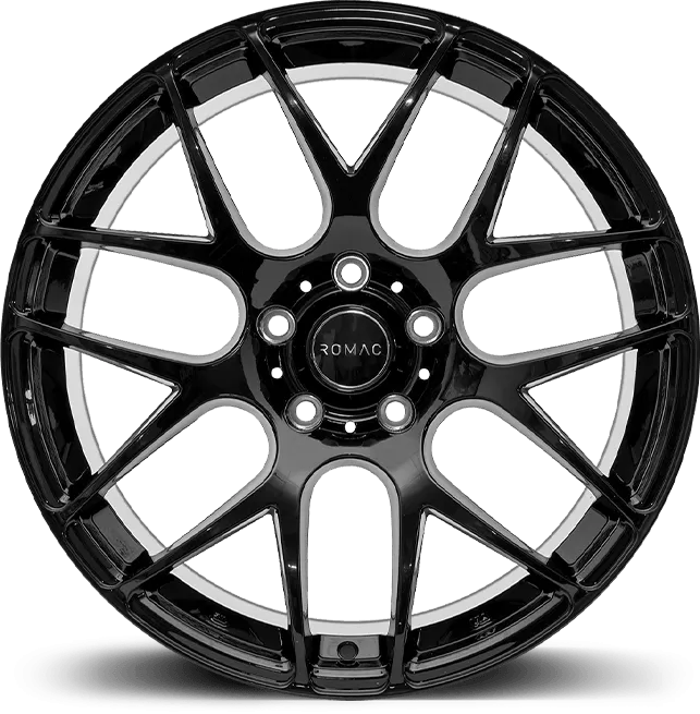 17" (5x108) ROMAC Radium in a Gloss Black Finish (Set of 4)
