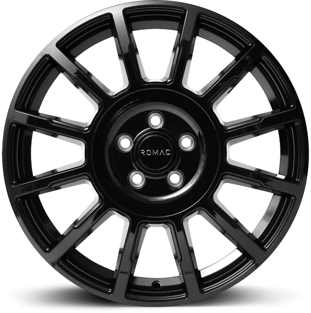 16" (5x108) ROMAC Stealth in a Gloss Black Finish (Set of 4)