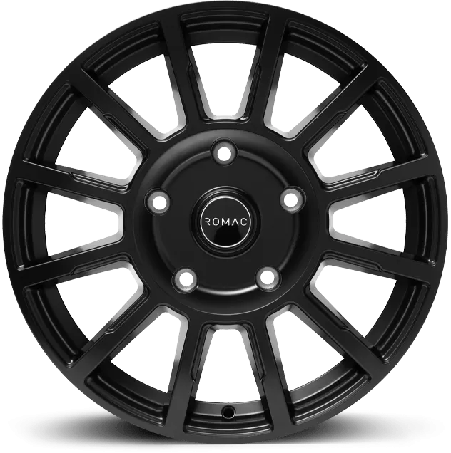 16" (5x160) ROMAC Stealth in a Satin Black Finish (Set of 4)