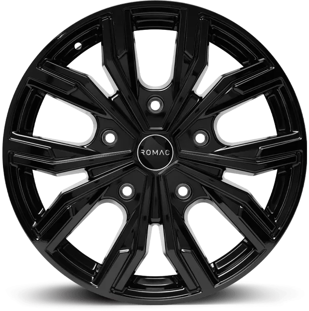 16" (5x108) ROMAC Torque in a Gloss Black Finish (Set of 4)