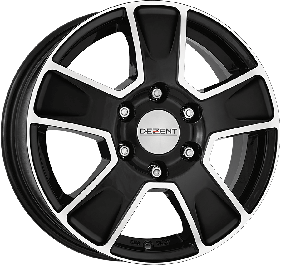 16" (5x112) Dezent Van in a Gloss Black / Polished Finish (Set of 4)