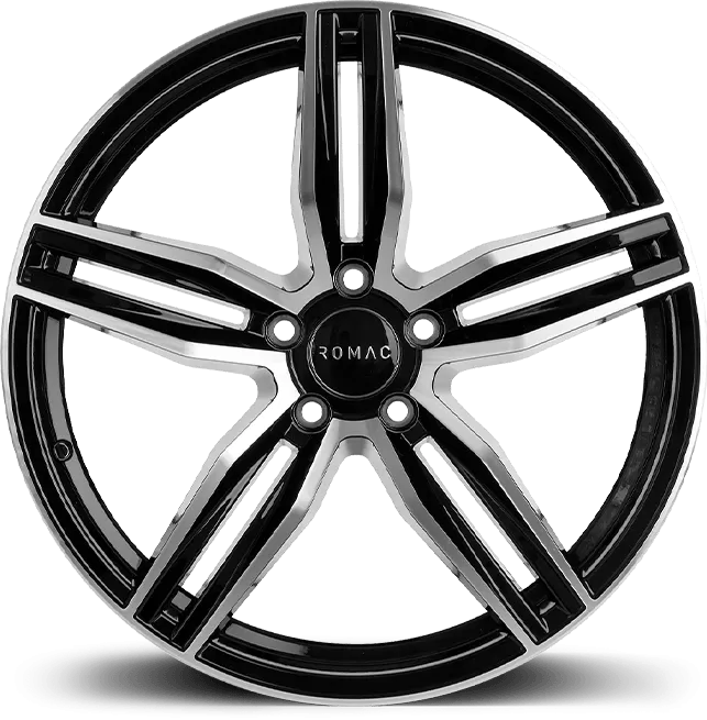 17" (5x108) ROMAC Venom in a Gloss Black / Polished Finish (Set of 4)