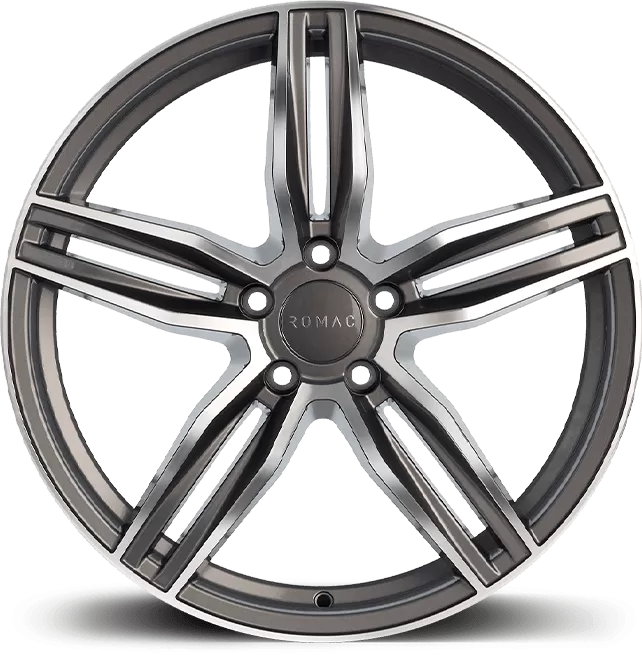 17" (5x120) ROMAC Venom in a Gloss Grey / Polished Finish (Set of 4)